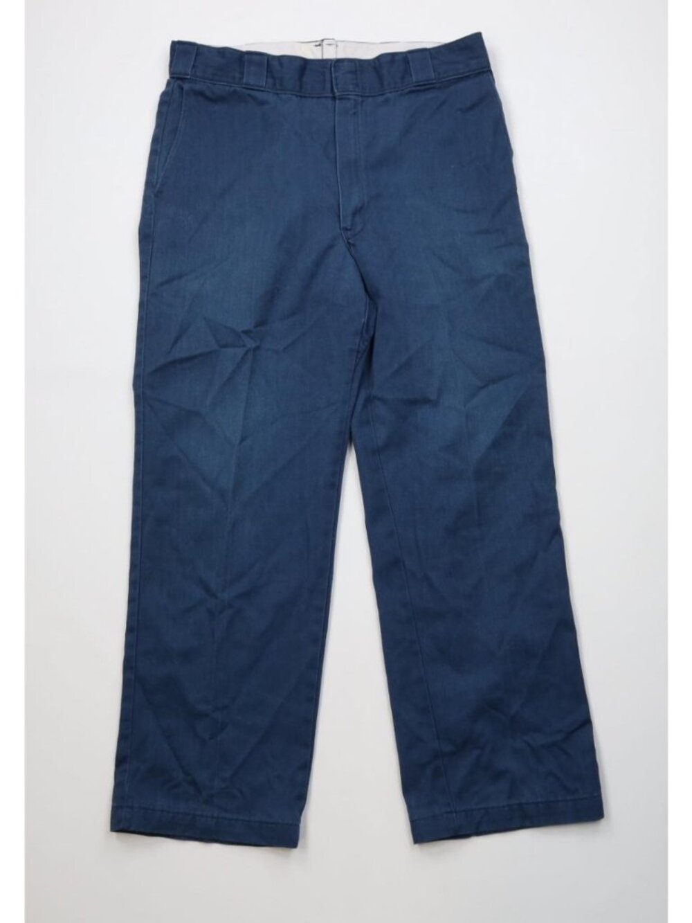 Vintage 90s Dickies MEns 34x30 Faded Mechanic Workwear Wide Leg Pants Blue USA